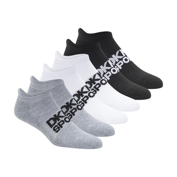 DKNY Women's 6 Pack Sport Cushion Low Cut Socks