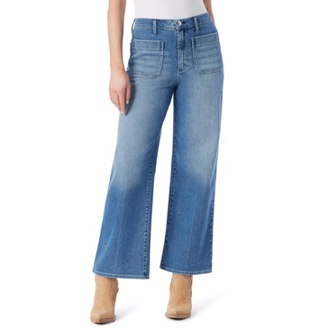 Jessica Simpson Women's Starstruck High Rise Wide Leg Jean with Patch Pockets Standard