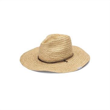 Volcom Women's Voldora Wide Brim Straw Fedora Sun Hat, Natural, One Size