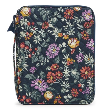 Vera Bradley Women's Cotton Tablet Organizer Tech Accessory, Fresh-Cut Floral Green, One Size