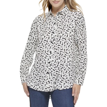 KARL LAGERFELD Everyday Blouse – Woven Long Sleeve Shirts for Women