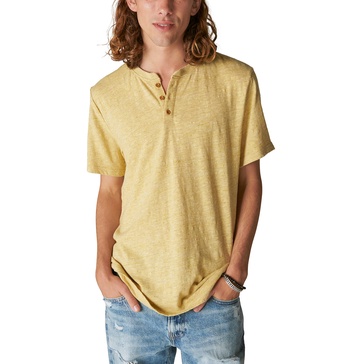 Men's Linen Short Sleeves Henley T-shirt