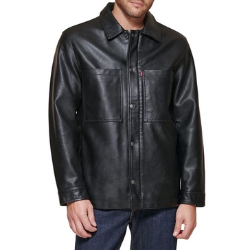 Levi's Men's Faux Leather Oversized Shirt Jacket