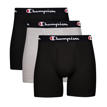 Champion Men's Every Day Comfort Stretch Cotton Boxer Briefs (3 Pack)