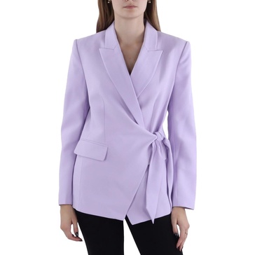 BCBGMAXAZRIA Women's Tall Size Long Sleeve V Neck Waist Tie Blazer