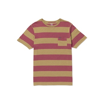 Volcom Men's Bolders Crew Striped Pocket Tee