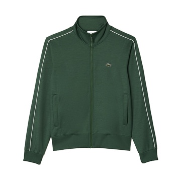 Lacoste Men's Regular Fit Long Full Zip Collared Sweatshirt W/Single Stripe Sleeve Detailing Mm