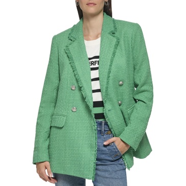 KARL LAGERFELD Women's Everyday Work Attire Tweed Jacket