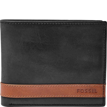 Fossil Men's Leather Bifold Wallet with Coin Pocket for Men