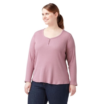 Dickies Women's Plus Long Sleeve Henley Shirt