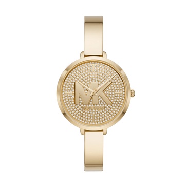 Michael Kors Parker Women's Watch, Stainless Steel and Pavé Crystal Watch for Women with Steel, Leather, or Silicone Band