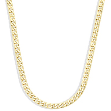 Amazon Essentials 7mm Plated Flat Curb Chain for Men or Women