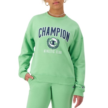 Champion Women's Sweatshirt, Powerblend, Crewneck for Women, Script (Plus Size Available)