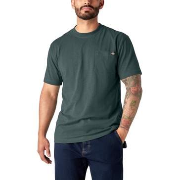 Dickies mens Heavyweight Heathered Short Sleeve Pocket T-shirt