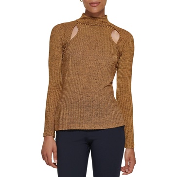 DKNY Women's Long Sleeve Knit Blouse