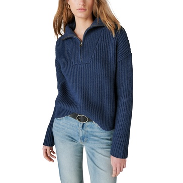 Lucky Brand Women's Half Zip Pullover Sweater