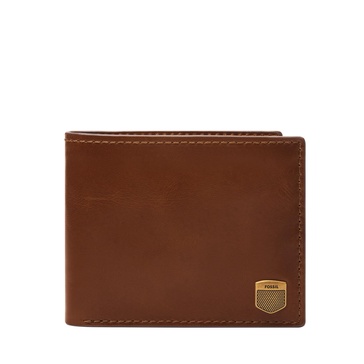 Fossil Men's Hayes Bifold with Flip ID, Brown