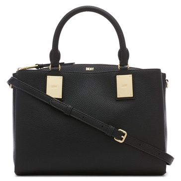 DKNY Chris Medium Satchel, Black/Gold