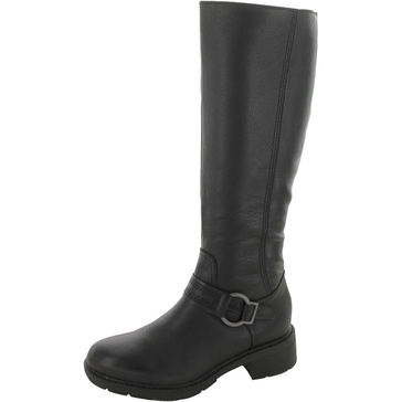 hearth rae womens leather harness knee-high boots