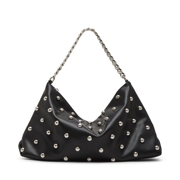 Steve Madden Randyy Soft Shoulder Bag with Dome Studs, Black