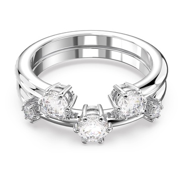 SWAROVSKI Constella Crystal Ring Jewelry Collection, 2 Piece Set, Clear Crystals