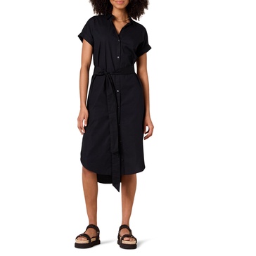 Amazon Essentials Women's Relaxed Fit Short Sleeve Button Front Belted Shirt Dress