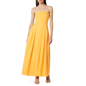 The Drop Women's Carlota Strapless Linen Maxi Dress