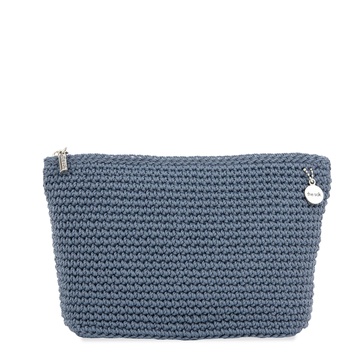 The Sak Essential Medium Pouch in Hand-Crochet, Travel Bag with Zipper Closure