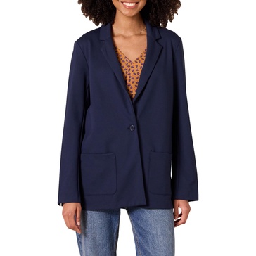 Amazon Essentials Women's Relaxed-Fit Soft Ponte Blazer