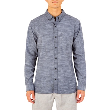 Hurley Men's One and Only Textured Long Sleeve Button Up