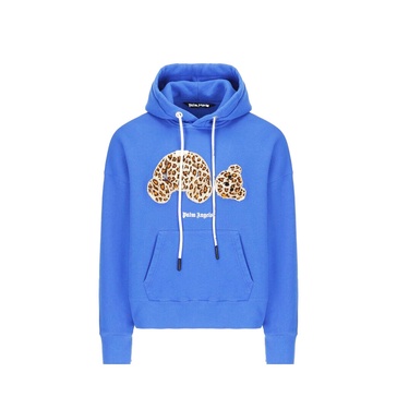 Palm Angels Leopard Print Hooded Swetshirt