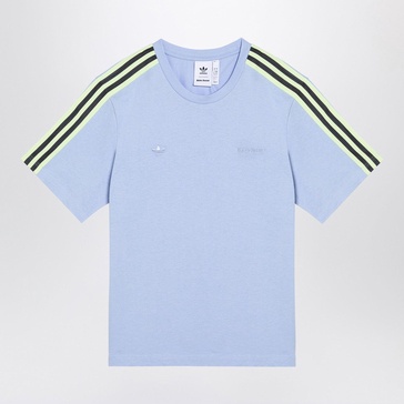 Adidas By Wales Bonner Light Blue Cotton T Shirt With Stripes