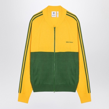 Adidas By Wales Bonner Yellow/Green Cotton Zip Sweatshirt