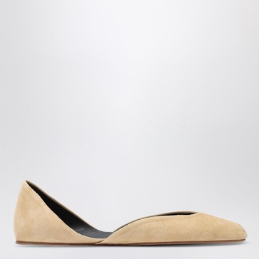 The Row Gemma Ballet Slipper Beige Suede