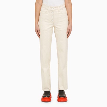 Sunnei Regular Cream Cotton Jeans