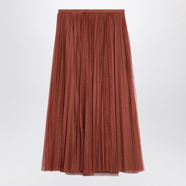 Philosophy Brown Tulle Flared Skirt