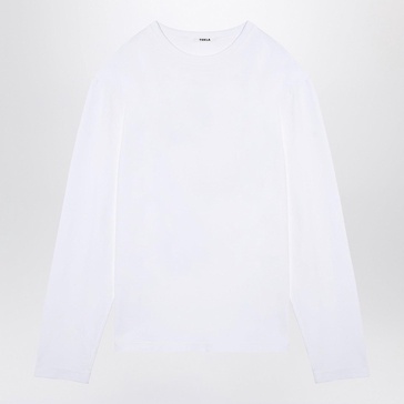 Tekla White Pyjama Crew Neck Sweater