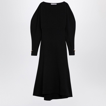 Philosophy Black Wool Blend Midi Dress