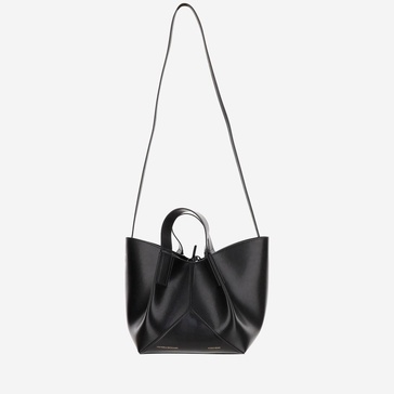 Victoria Beckham Logo Leather Shoulder Bag