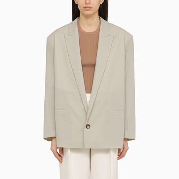 Philosophy Light Grey Single Breasted Jacket In Wool Blend