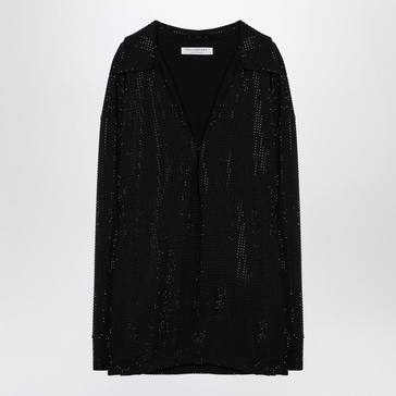 Philosophy Black Jersey Blouse With Rhinestones