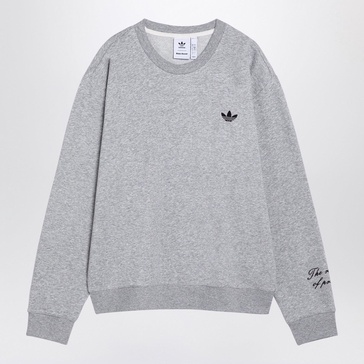 Adidas By Wales Bonner Grey Cotton Blend Crew Neck Sweatshirt