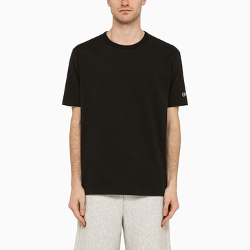 Champion Black Cotton Crew Neck T Shirt