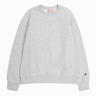 Champion Light Grey Cotton Blend Crew Neck Sweatshirt