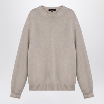 Loro Piana Ivory Cashmere Crew-Neck Sweater Men