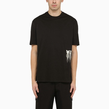 Adidas Y 3 Black Crew Neck T Shirt With Logo Blurs