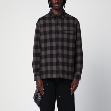 Destin Check Pattern Wool And Cashmere Overshirt