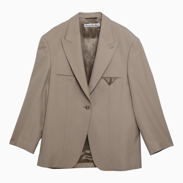 Acne Studios Beige Single-Breasted Jacket In Wool Blend Women