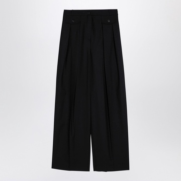 Semicouture Black Wool Blend Adesia Trousers