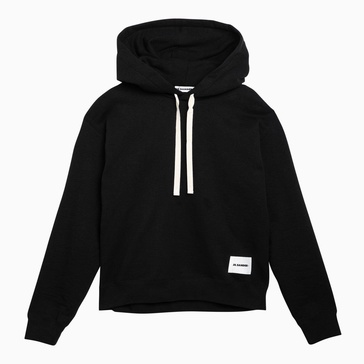 Jil Sander Wide Black Hoodie Men